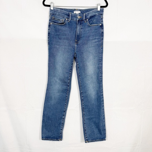 Good American Always Fits Good Legs Straight Mid To High Rise Jeans Indigo 316 - Picture 2 of 14